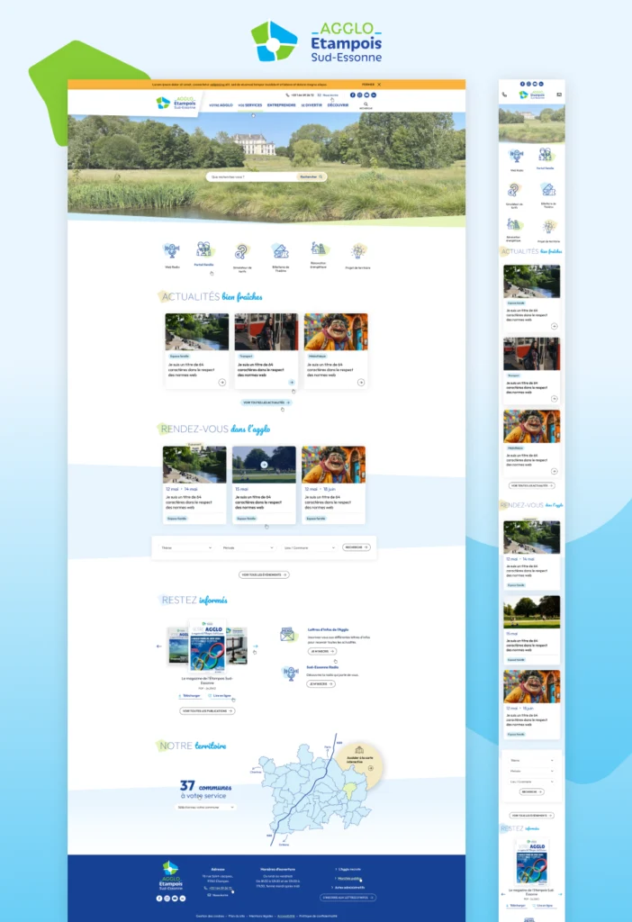 Capture du site Communauté d&rsquo;Agglomération de l&rsquo;Etampois Sud Essonne