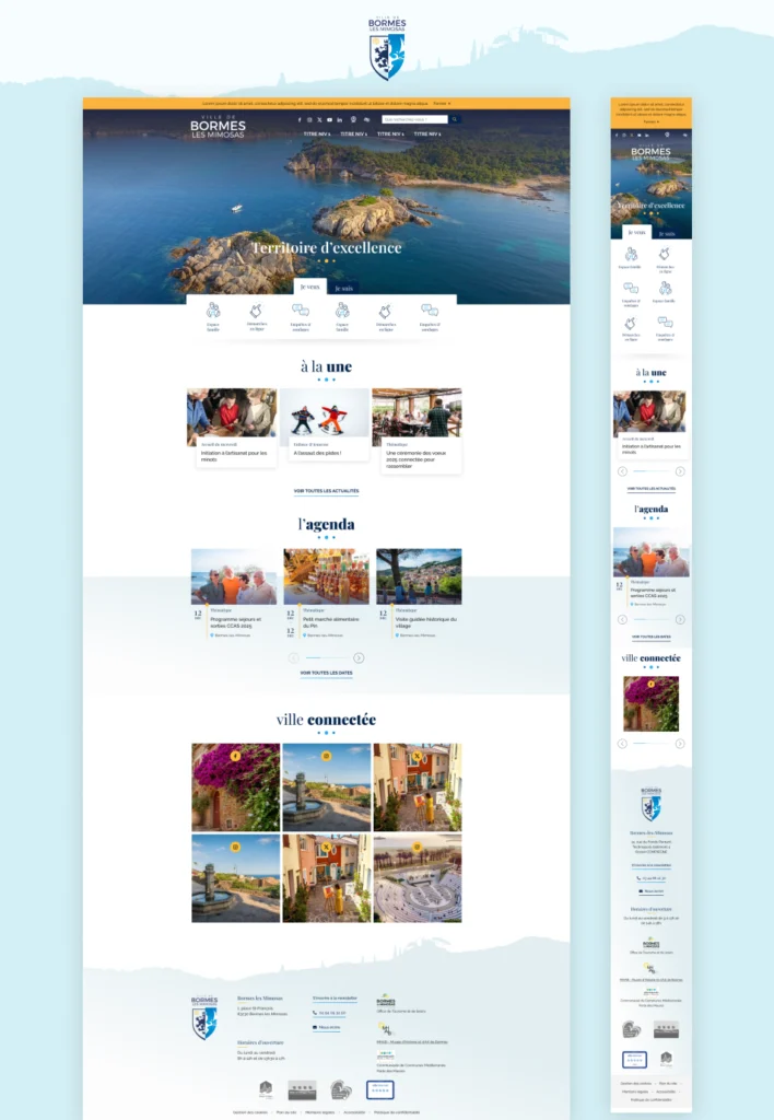 Capture du site Bormes-les-Mimosas