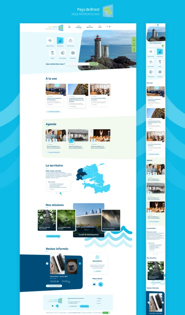 Capture du site Pôle métropolitain du Pays de Brest
