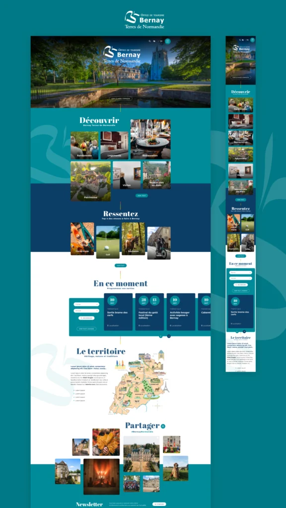 Capture du site Office de tourisme Bernay Terres de Normandie